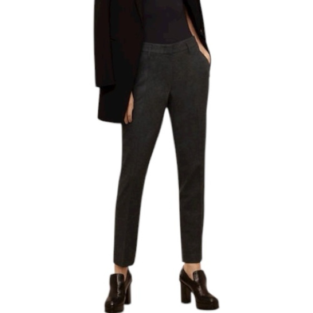 Aritzia Babaton Kendrick Pant Charcoal Grey Slim Straight Trouser Pants Size 8